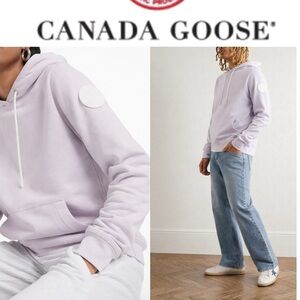 Authentic Canada Goose Pastel Huron hoodie white logo patch size xl lilac tint